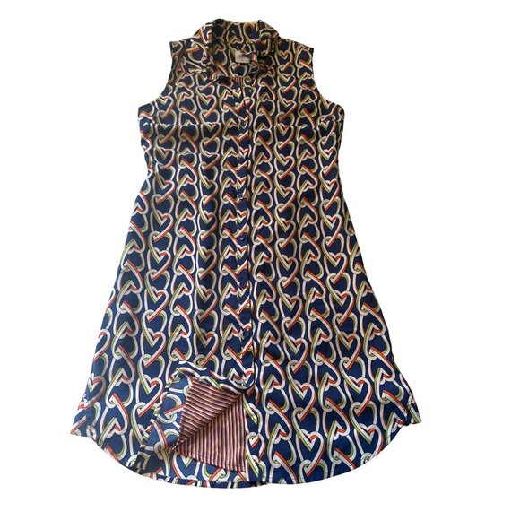 💖Cabi Sleeveless Shirt Dress With Bold Heart Print Size S - Picture 9 of 9